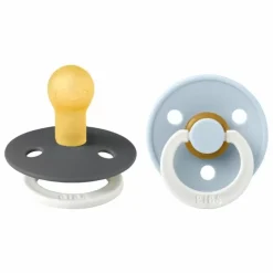 Bibs Fopspenen Set Glow In The Dark Iron/Babyblue