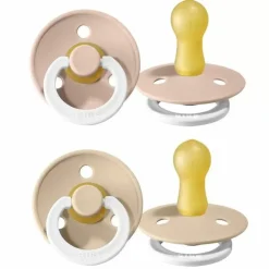 Bibs Fopspenen Set Glow In The Dark Vanilla/Blush