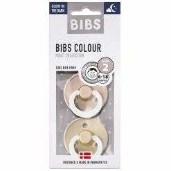Bibs Fopspenen Set Glow In The Dark Vanilla/Blush