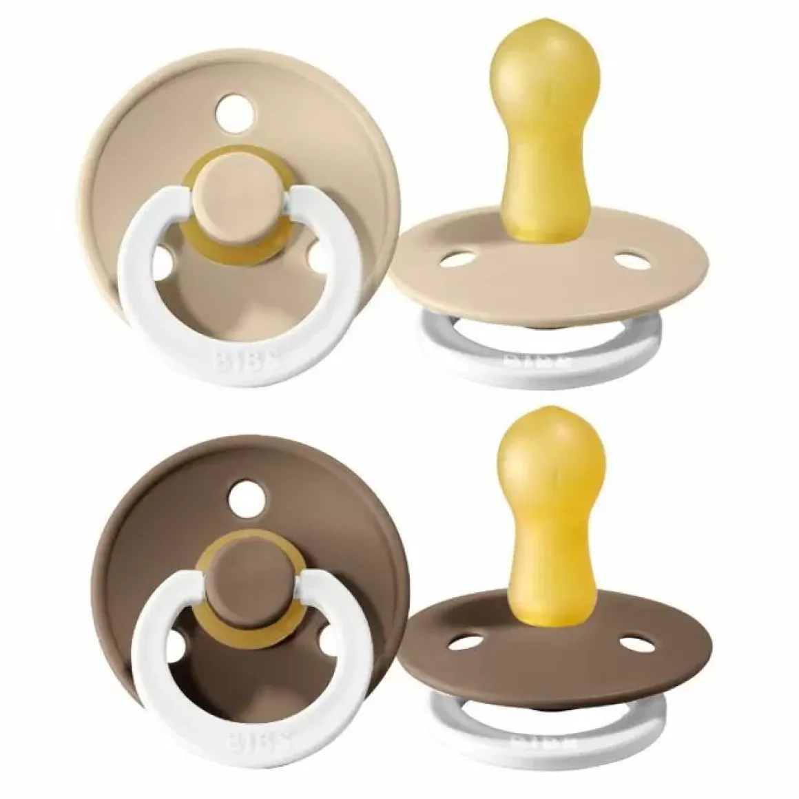 Bibs Fopspenen Set Glow In The Dark Vanilla/Dark Oak