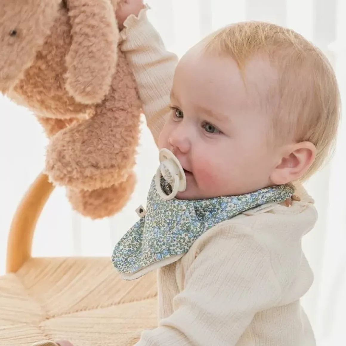 Bibs X Liberty Londen Kwijlslab Eloise Ivory