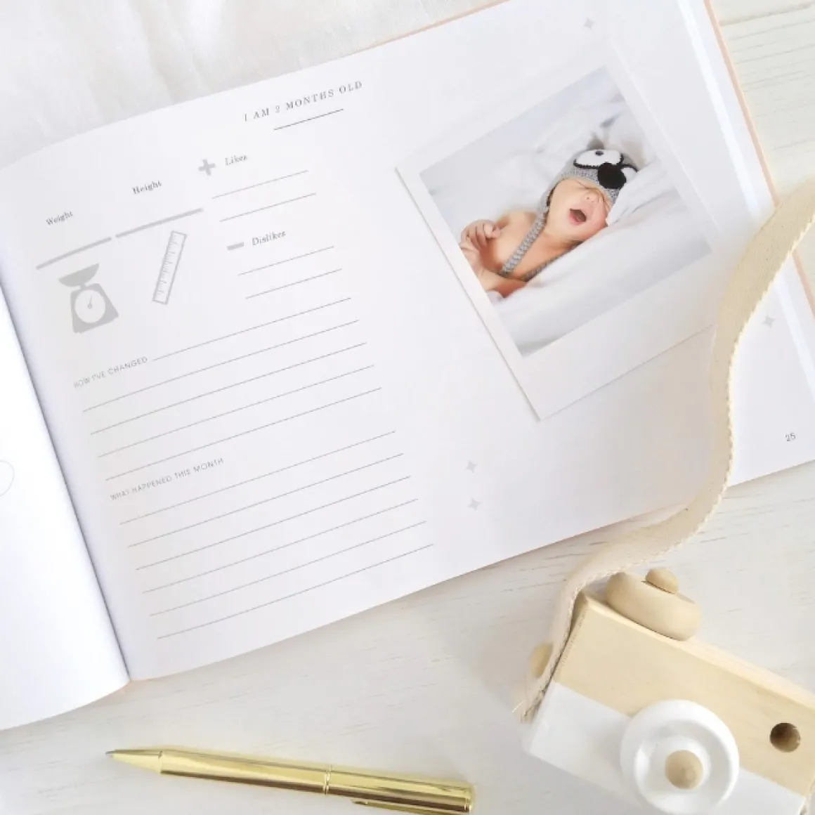 Blush & Gold Invulboek My Baby Journal Ivoor