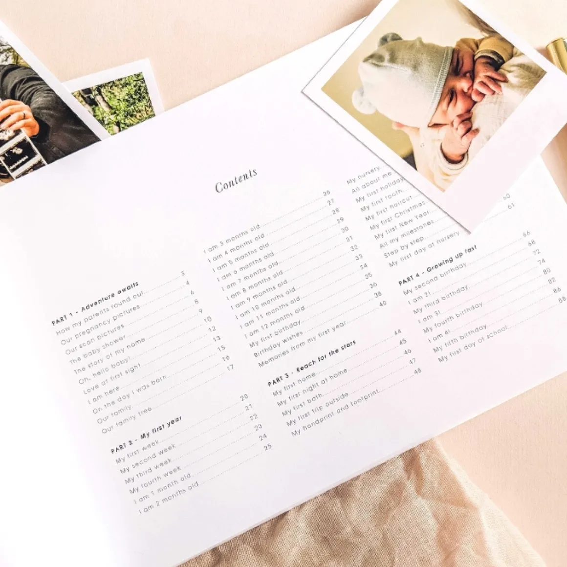 Blush & Gold Invulboek My Baby Journal Ivoor