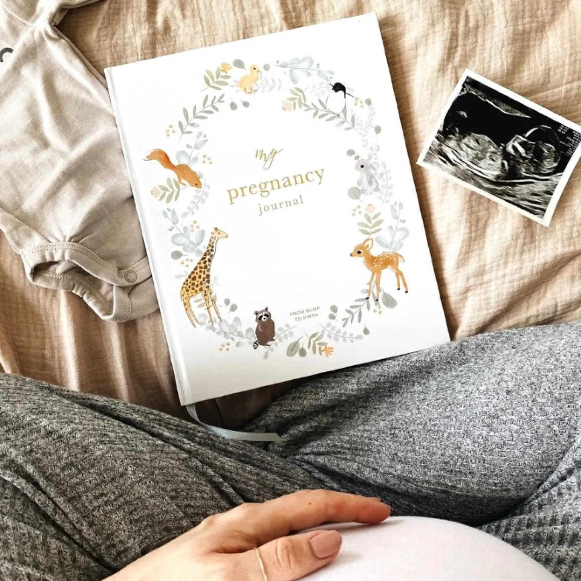 Blush & Gold Zwangerschapsdagboek Dieren