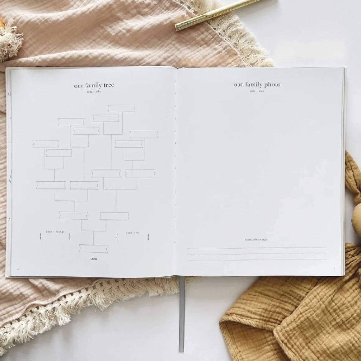 Blush & Gold Zwangerschapsdagboek Dieren