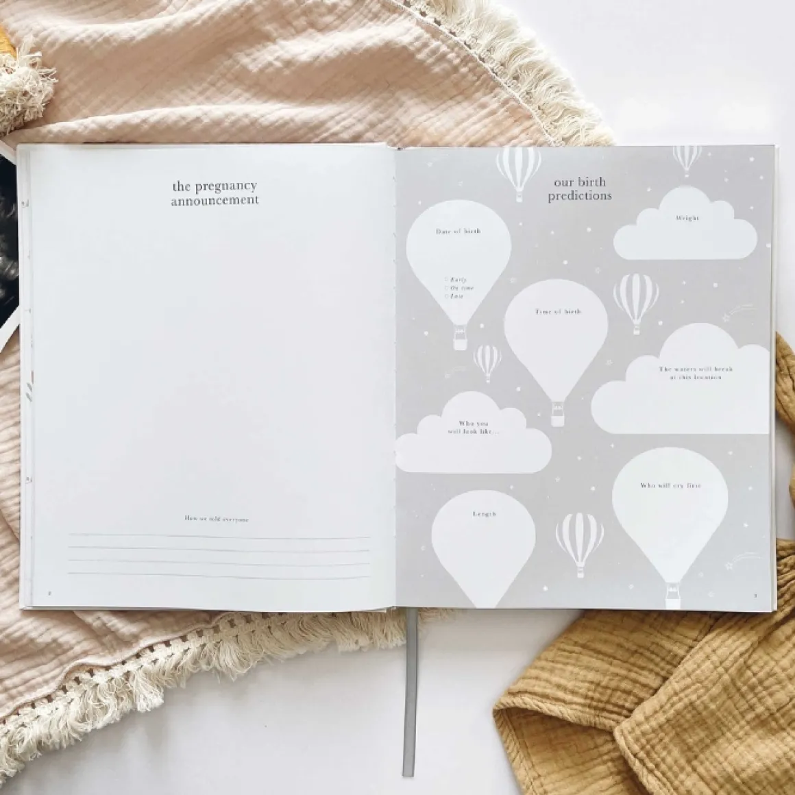 Blush & Gold Zwangerschapsdagboek Dieren