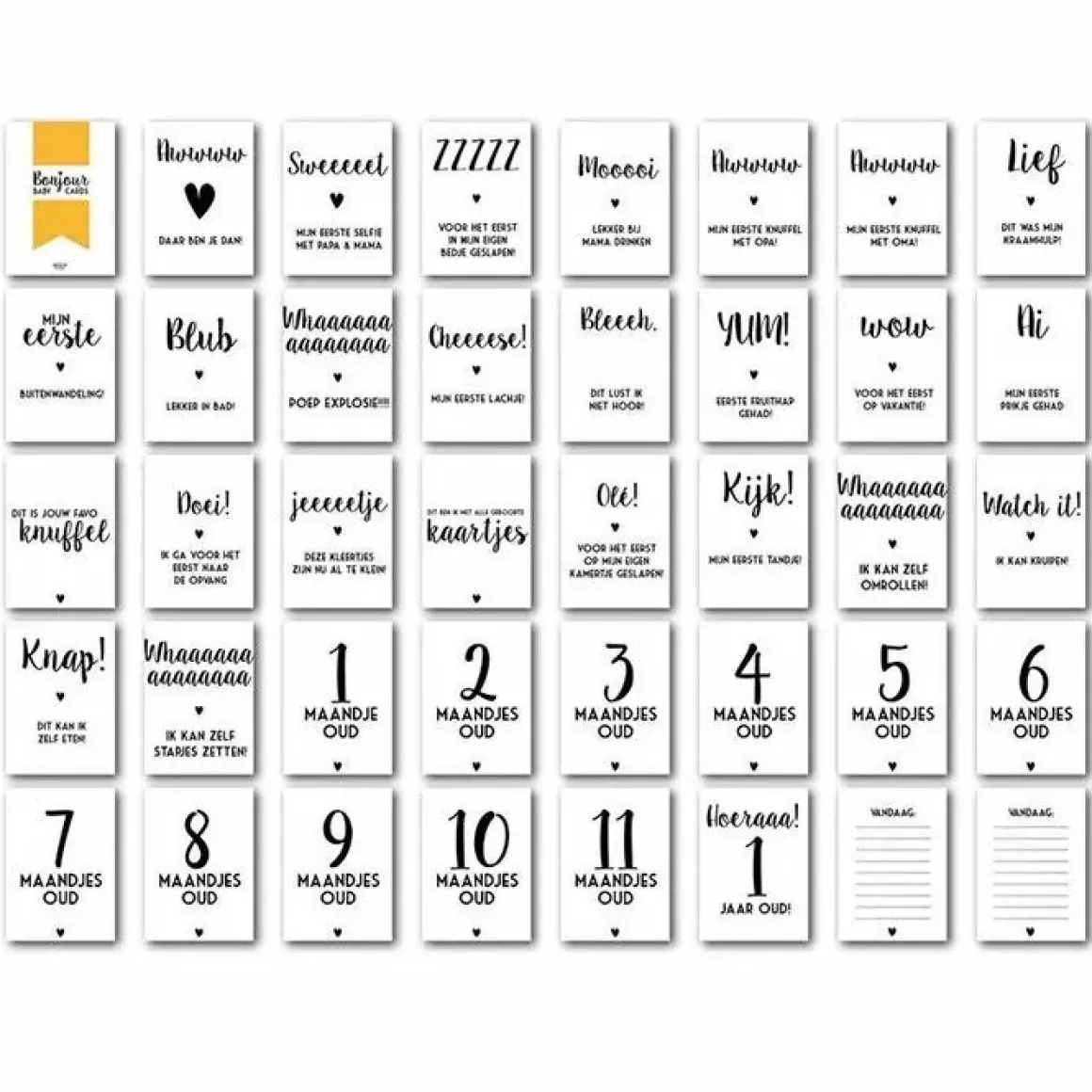 Bonjour Baby! Cards (40St) Bonjour To You!