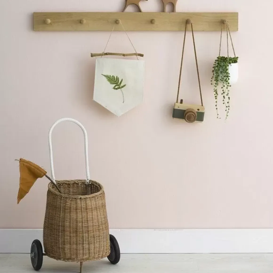 Boodschappenwagentje Luggy Basket Naturel Olli Ella