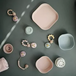 Borden Vierkant Blush (2St) Mushie