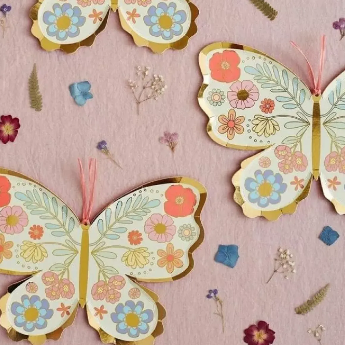 Bordjes Floral Butterfly (8St) Meri Meri