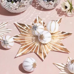 Bordjes Gold Stripe Stars (8St) Meri Meri