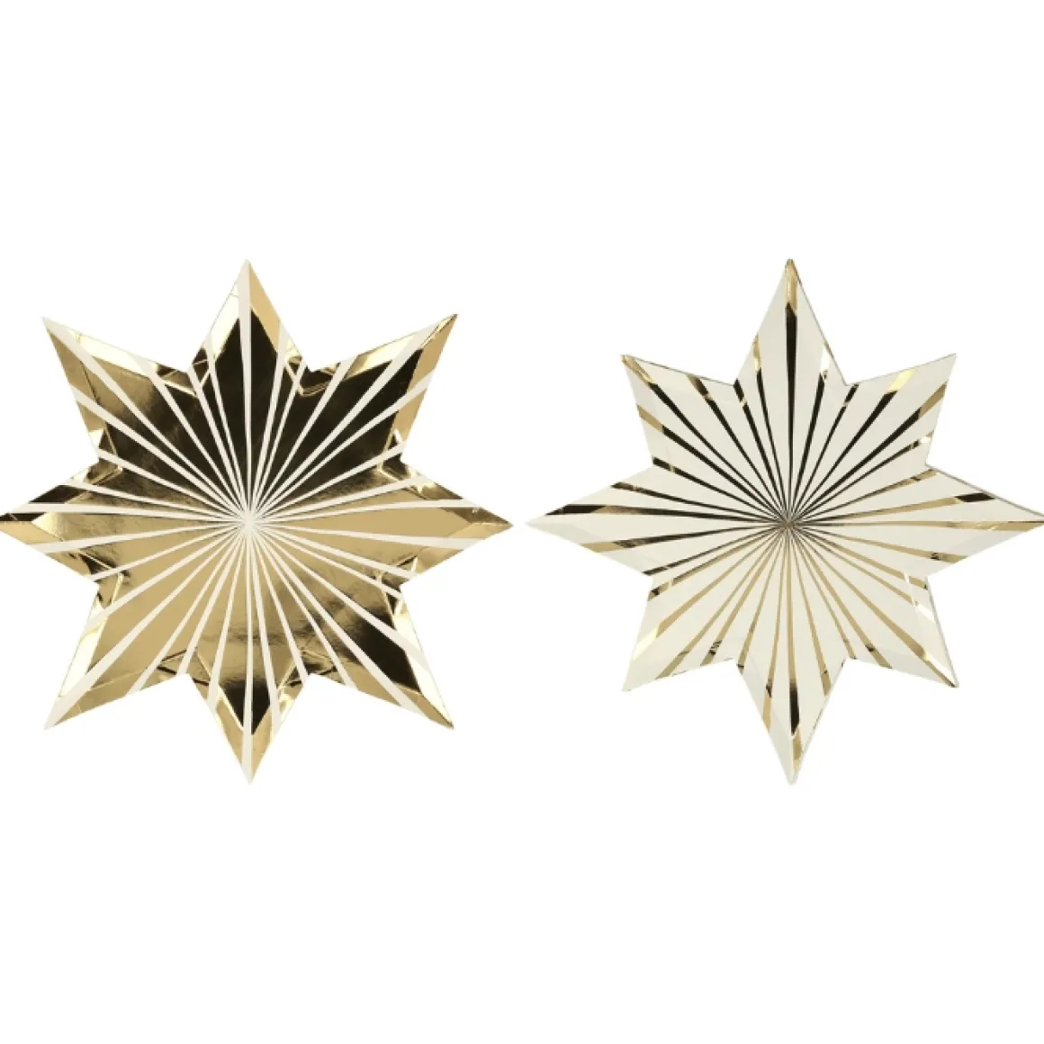 Bordjes Gold Stripe Stars (8St) Meri Meri