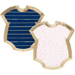 Bordjes Rompers Navy & Pink Gender Reveal (8St) Ginger Ray