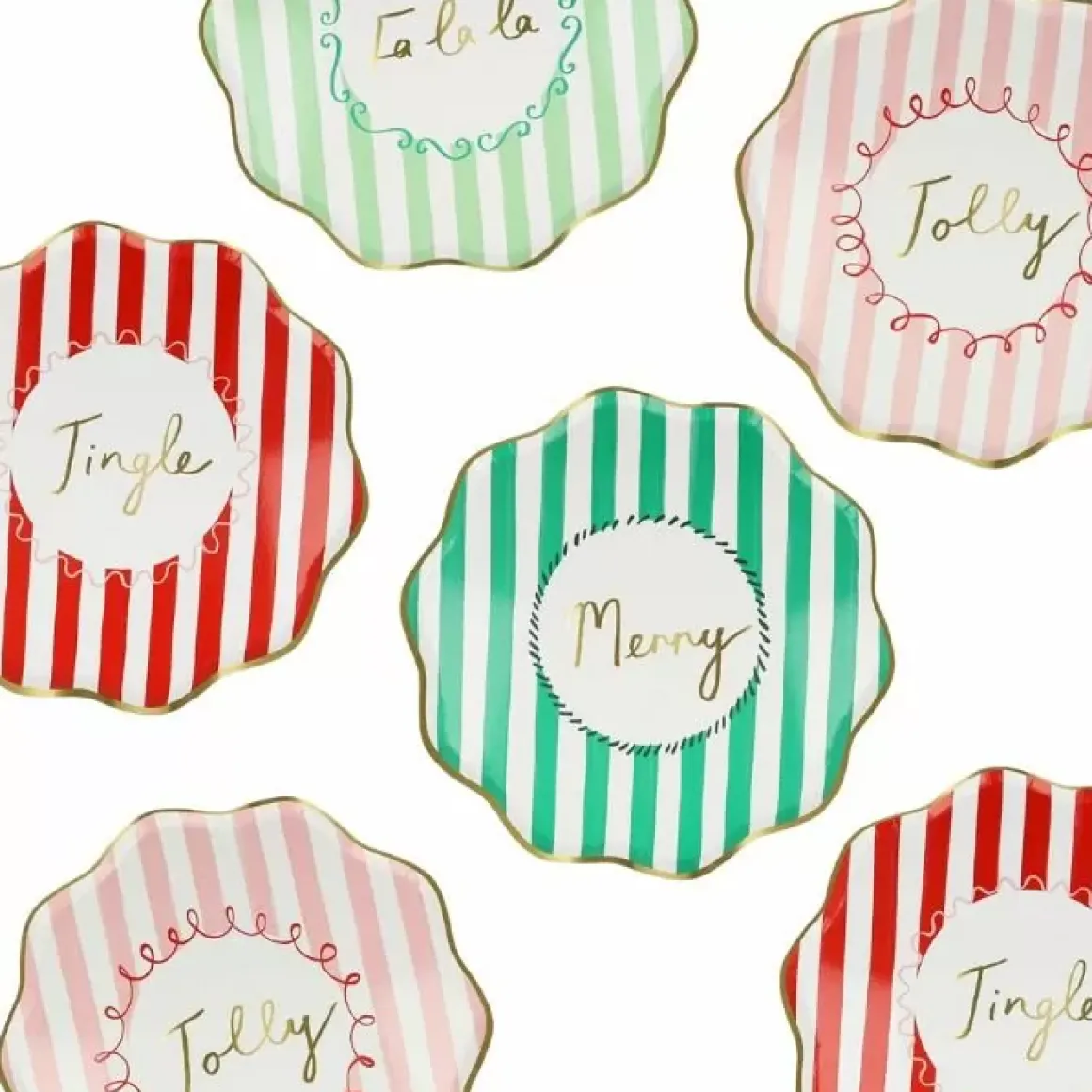 Bordjes Striped Christmas (8St) Meri Meri