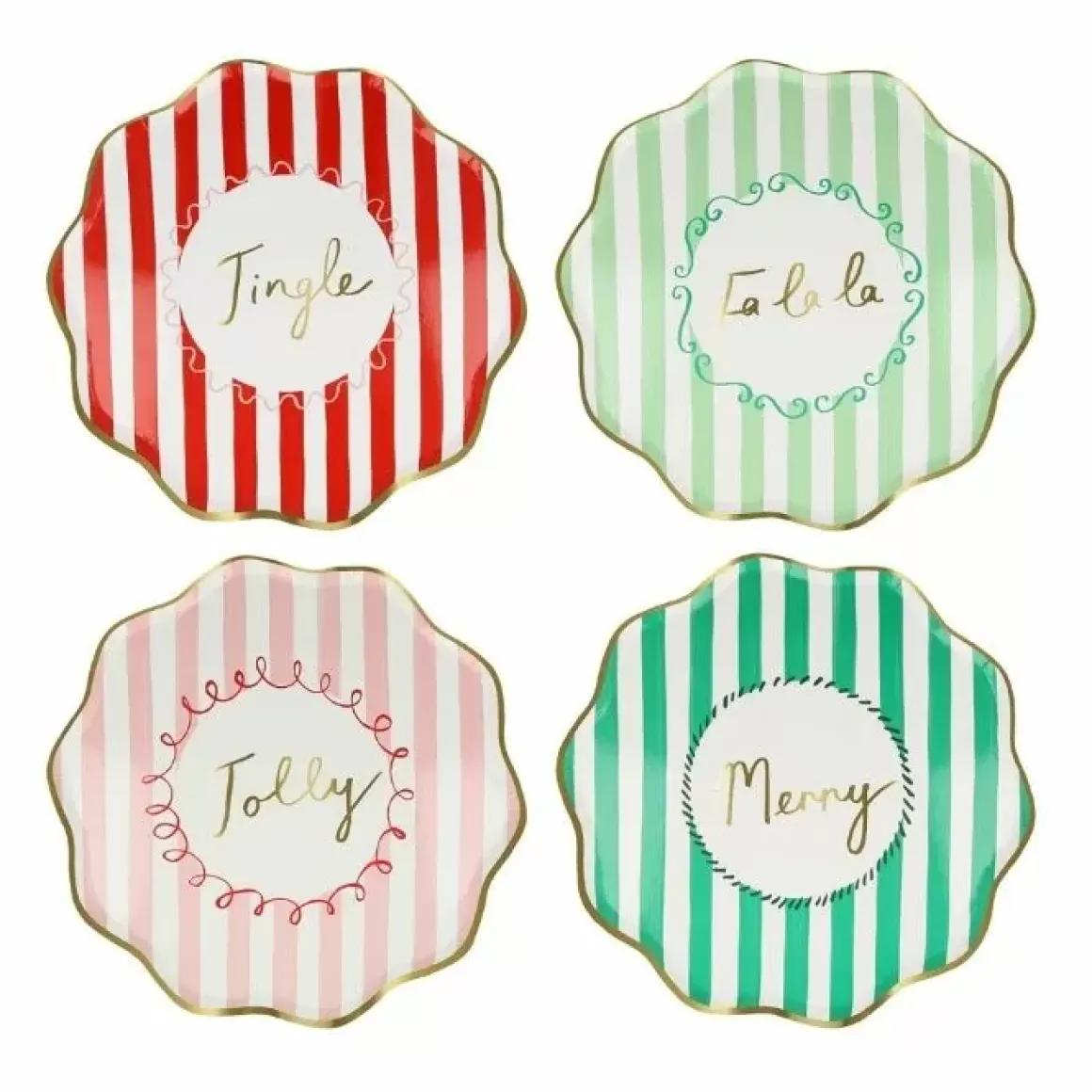 Bordjes Striped Christmas (8St) Meri Meri