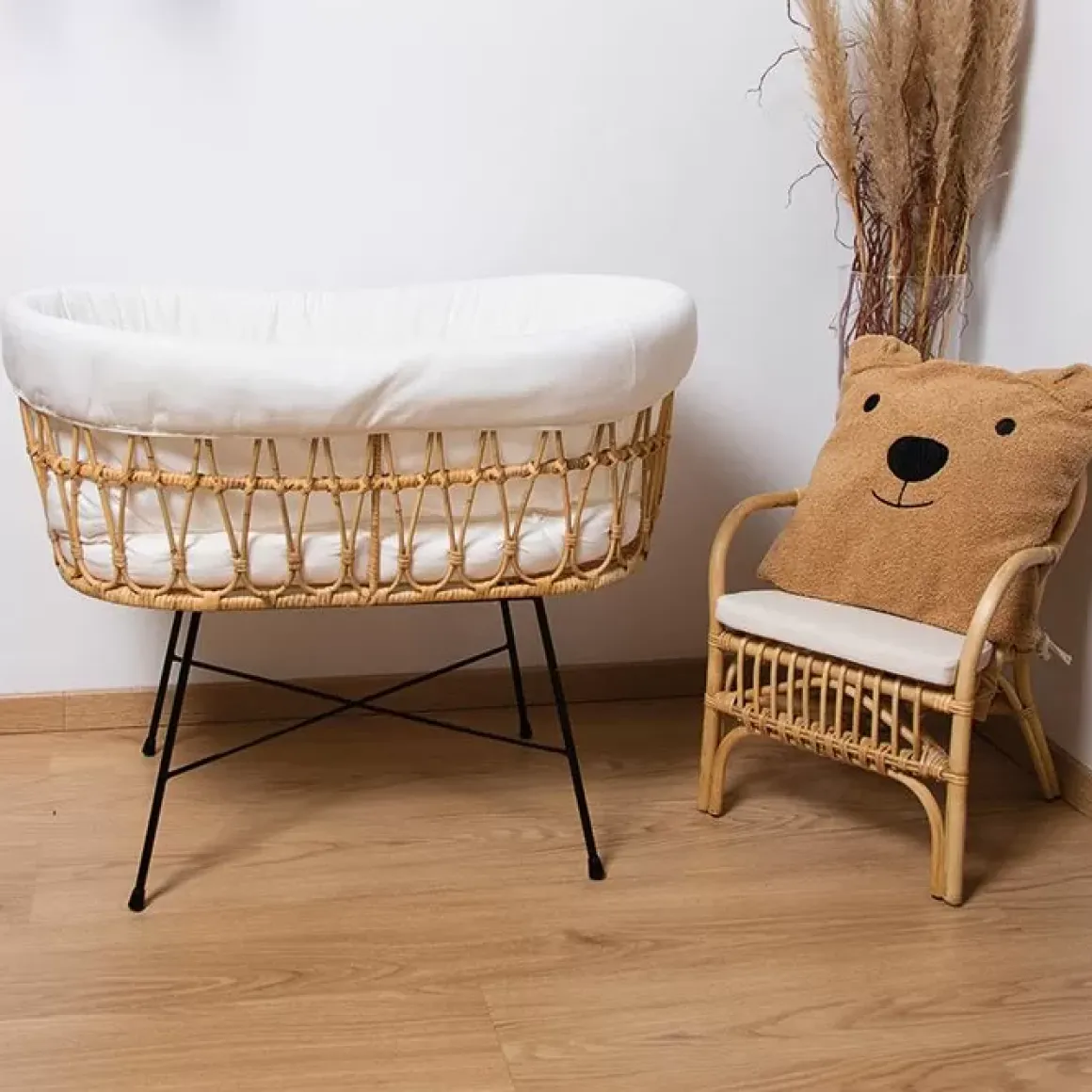 Childhome Rotan Wieg Met Matras Ecru