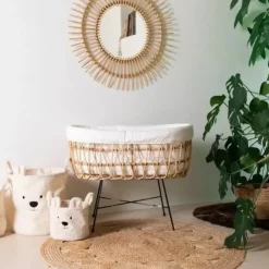 Childhome Rotan Wieg Met Matras Ecru