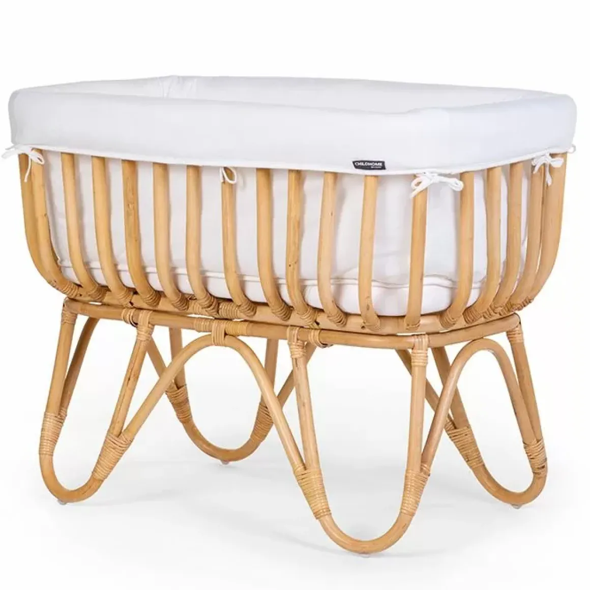 Childhome Rotan Wieg Met Wiegbekleding Ecru