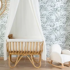 Childhome Rotan Wieg Met Wiegbekleding Ecru