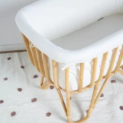 Childhome Rotan Wieg Met Wiegbekleding Ecru