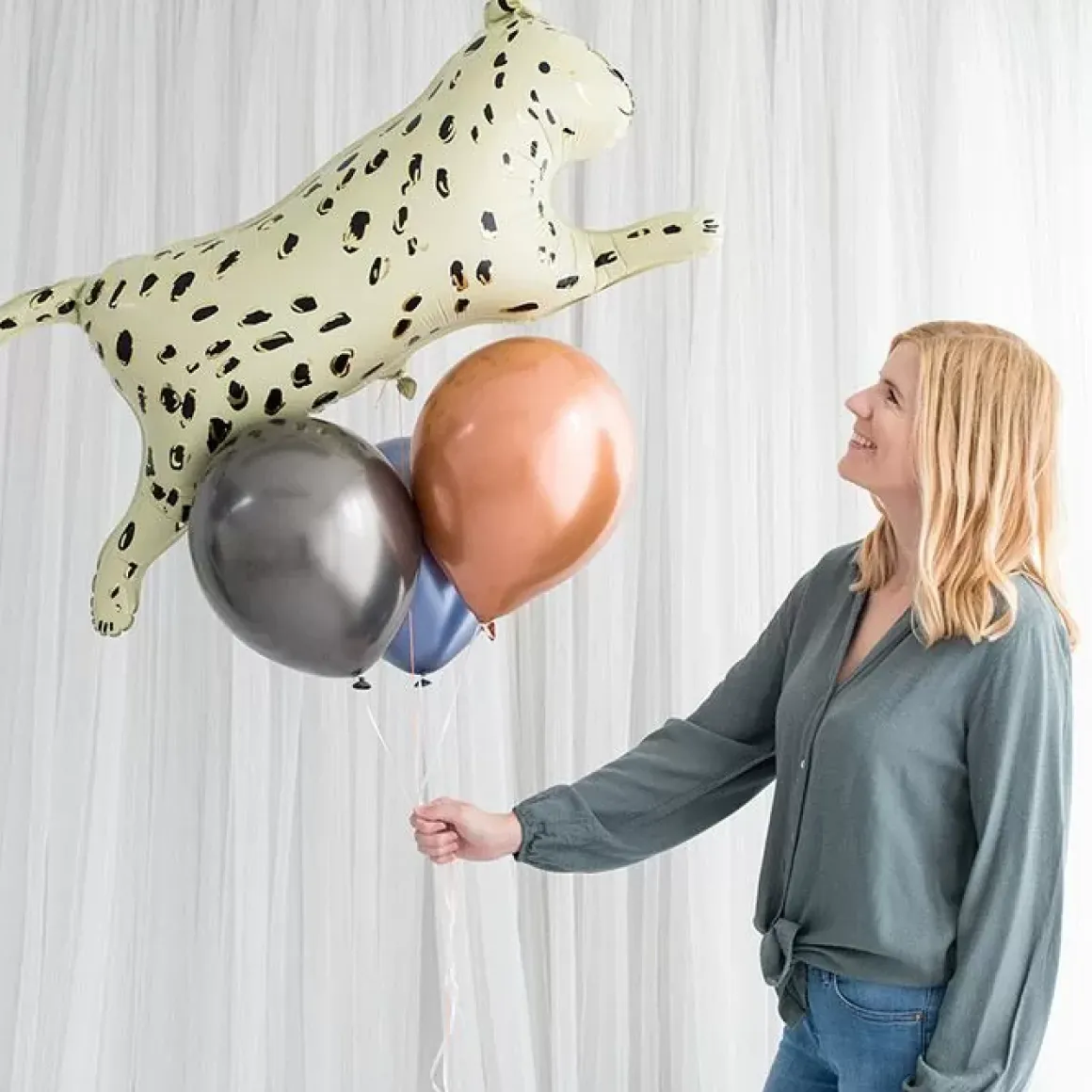 Chroom Ballonnen Donkerblauw (10St) House Of Gia