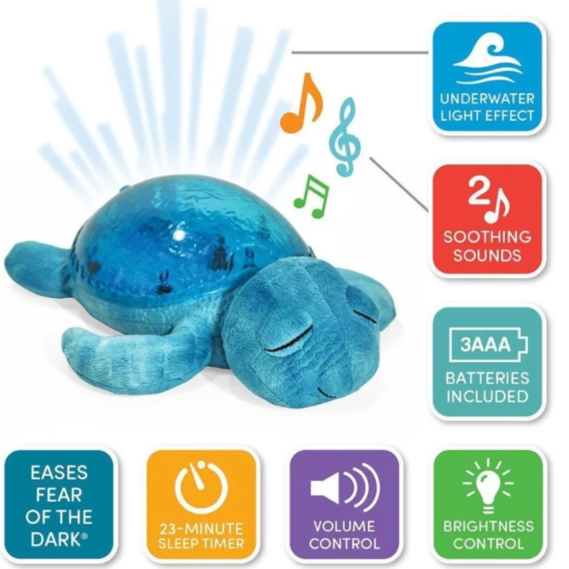 Cloud.B Knuffel Met Licht En Geluid Schildpad