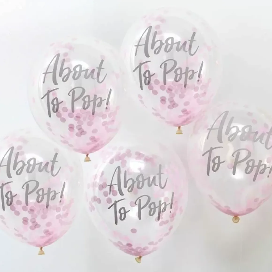 Confetti Ballonnen About To Pop Roze Oh Baby! Ginger Ray