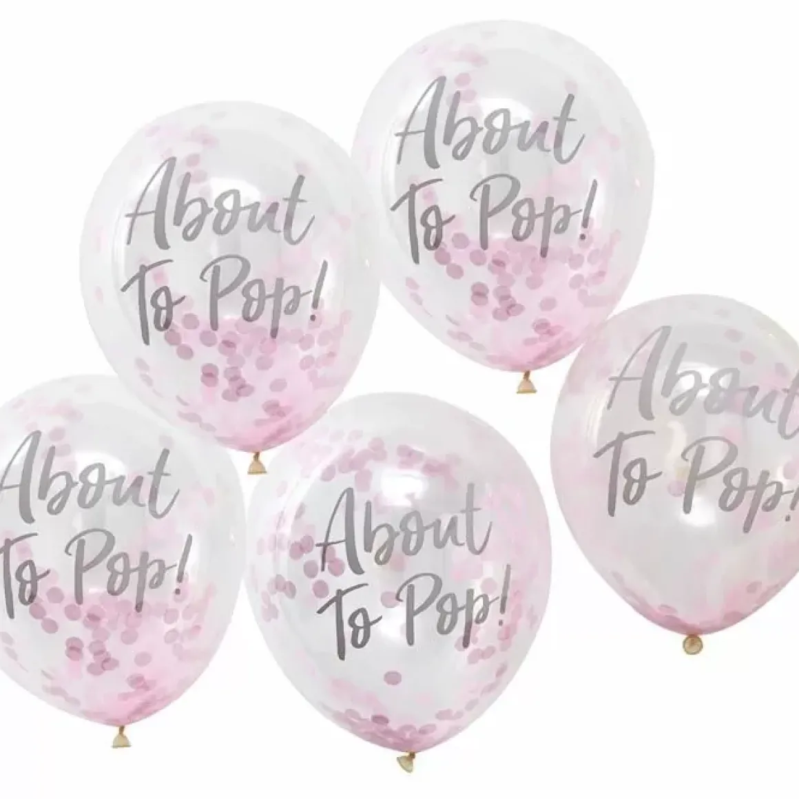 Confetti Ballonnen About To Pop Roze Oh Baby! Ginger Ray