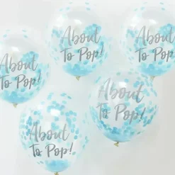 Confetti Ballonnen About To Pop Blauw Oh Baby! Ginger Ray