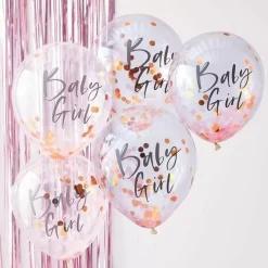 Confetti Ballonnen Baby Girl Twinkle Twinkle (5St) Ginger Ray