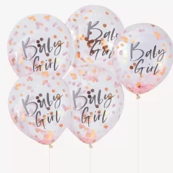 Confetti Ballonnen Baby Girl Twinkle Twinkle (5St) Ginger Ray