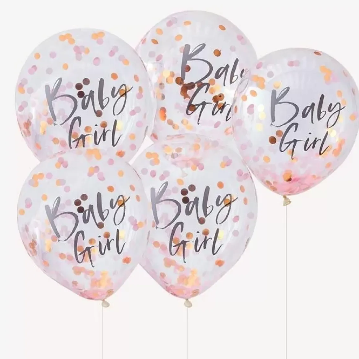 Confetti Ballonnen Baby Girl Twinkle Twinkle (5St) Ginger Ray