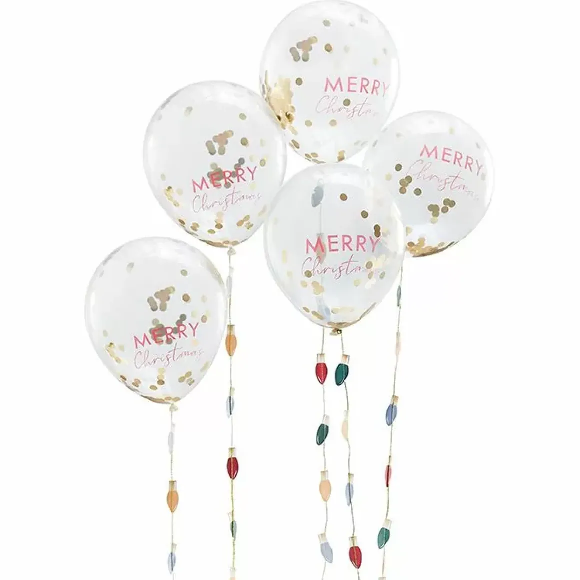 Confettiballonnen Merry Christmas Merry Everything (5St)