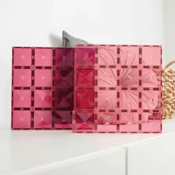 Connetix Tiles Basis Bouwplaten Pink & Berry (2St)