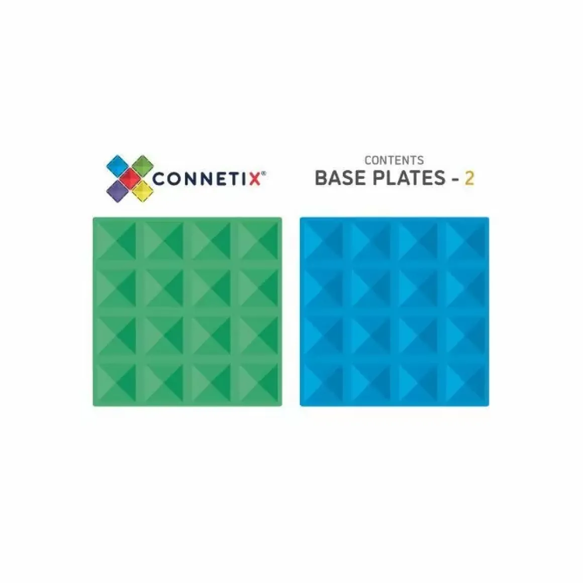 Connetix Tiles Basis Bouwplaten Rainbow (2St)