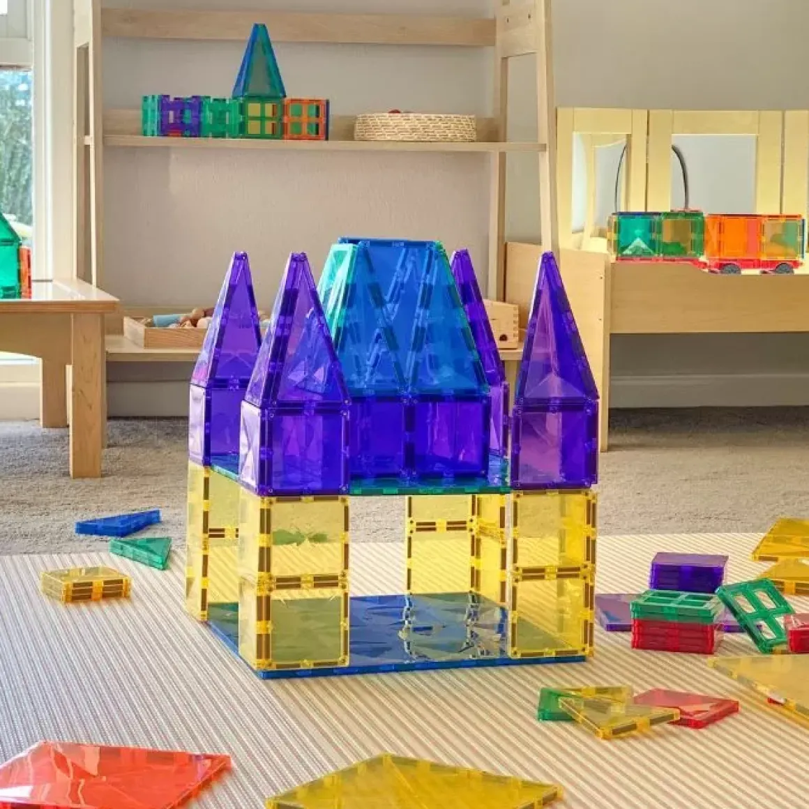 Connetix Tiles Basis Bouwplaten Rainbow (2St)