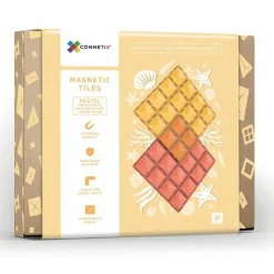 Connetix Tiles Basis Bouwplaten Lemon & Peach (2St)