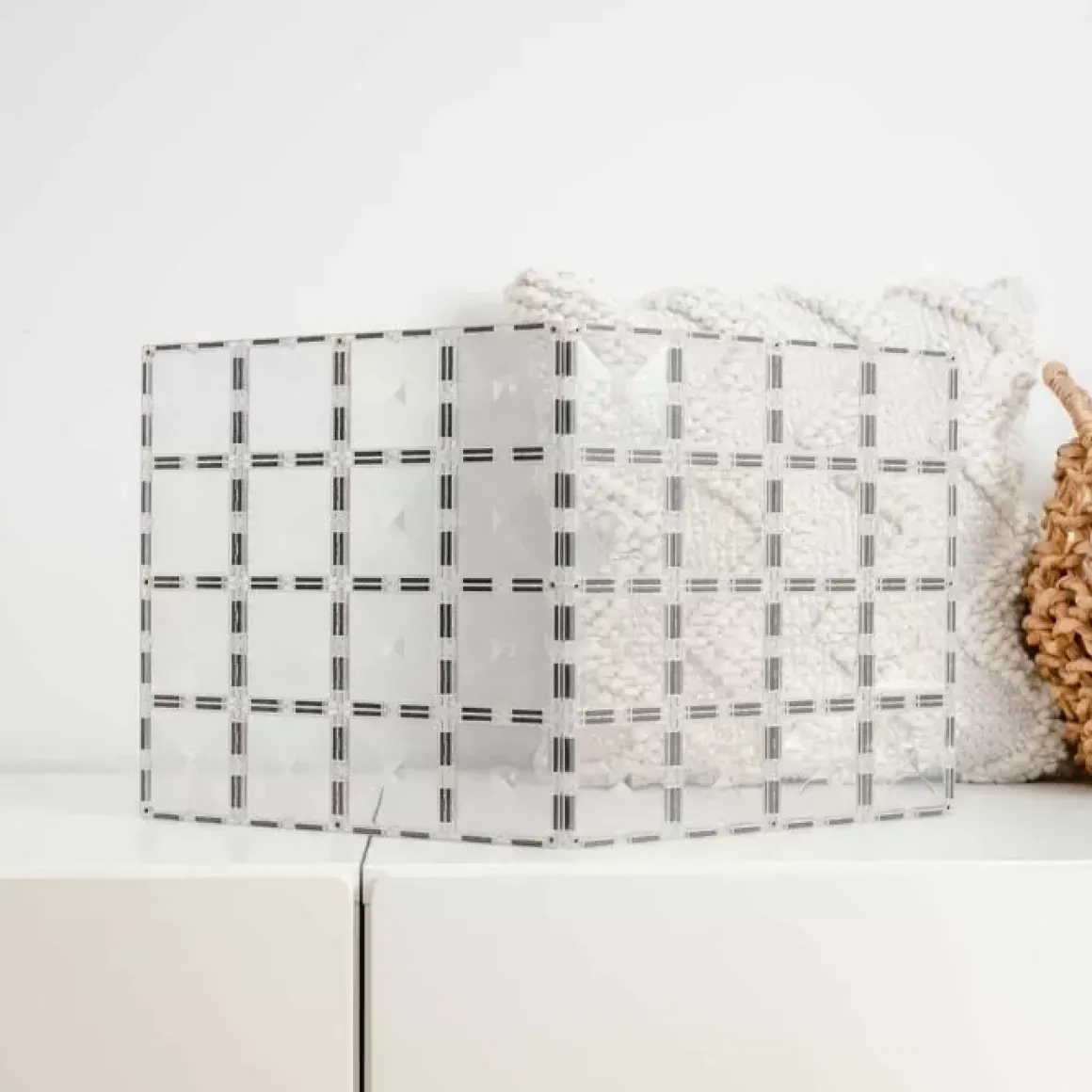 Connetix Tiles Basis Bouwplaten Clear Pack (2St) | Magnetische Bouwplaten | Kidsdeco.Nl