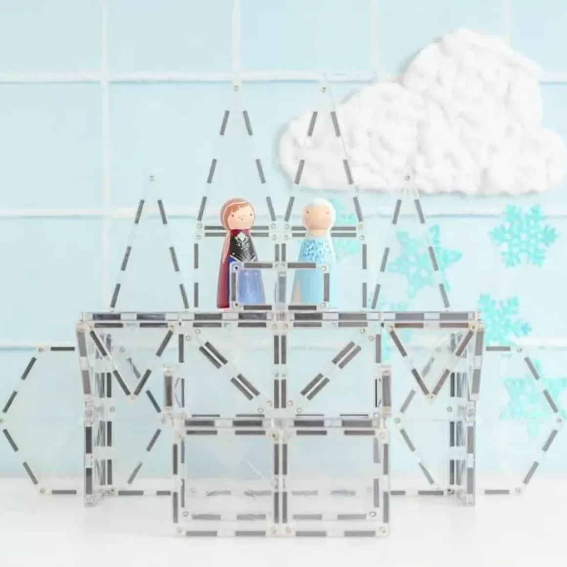 Connetix Tiles Clear Pack (34St) | Magnetische Bouwtegels | Kidsdeco.Nl