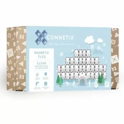 Connetix Tiles Clear Rectangle Pack (12St) | Magnetische Bouwtegels | Kidsdeco.Nl