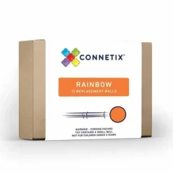 Connetix Tiles Extra Ballen Knikkerbaan Rainbow (12St) | Magnetische Bouwtegels | Kidsdeco.Nl