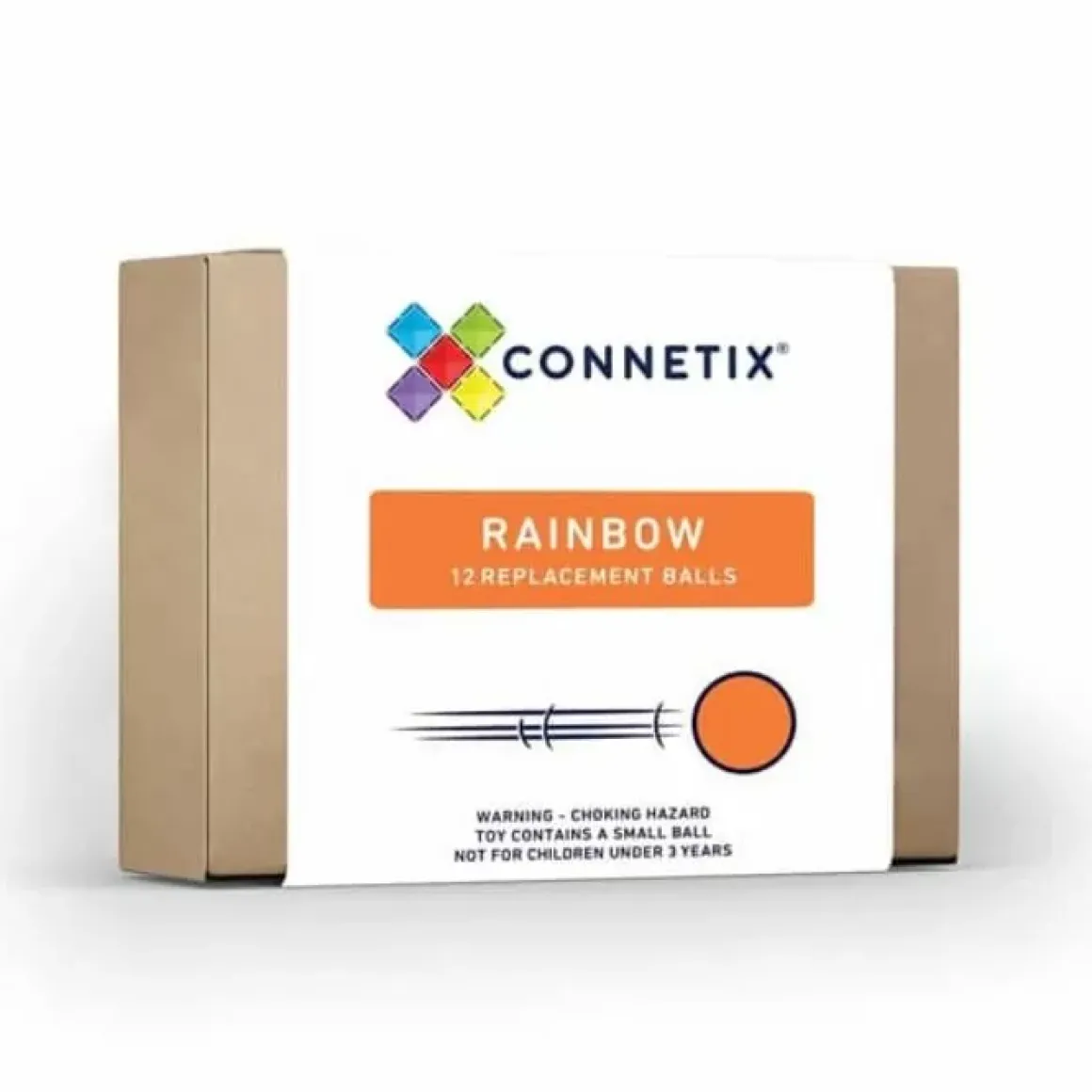 Connetix Tiles Extra Ballen Knikkerbaan Rainbow (12St) | Magnetische Bouwtegels | Kidsdeco.Nl