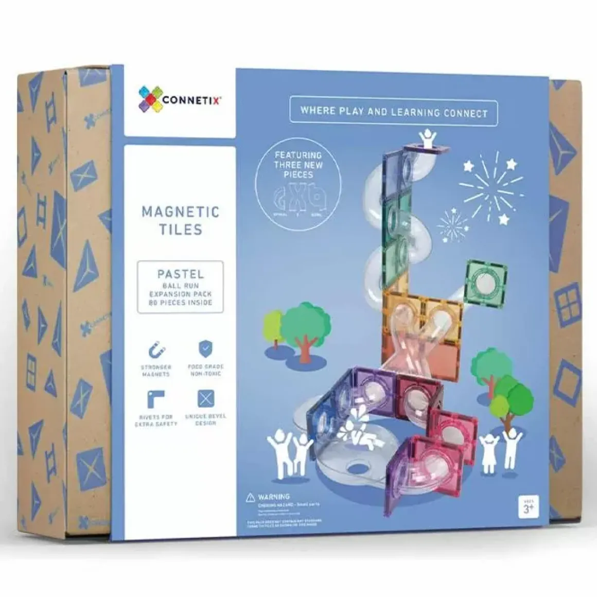 Connetix Tiles Pastel Ball Run Expansion Pack (80St)