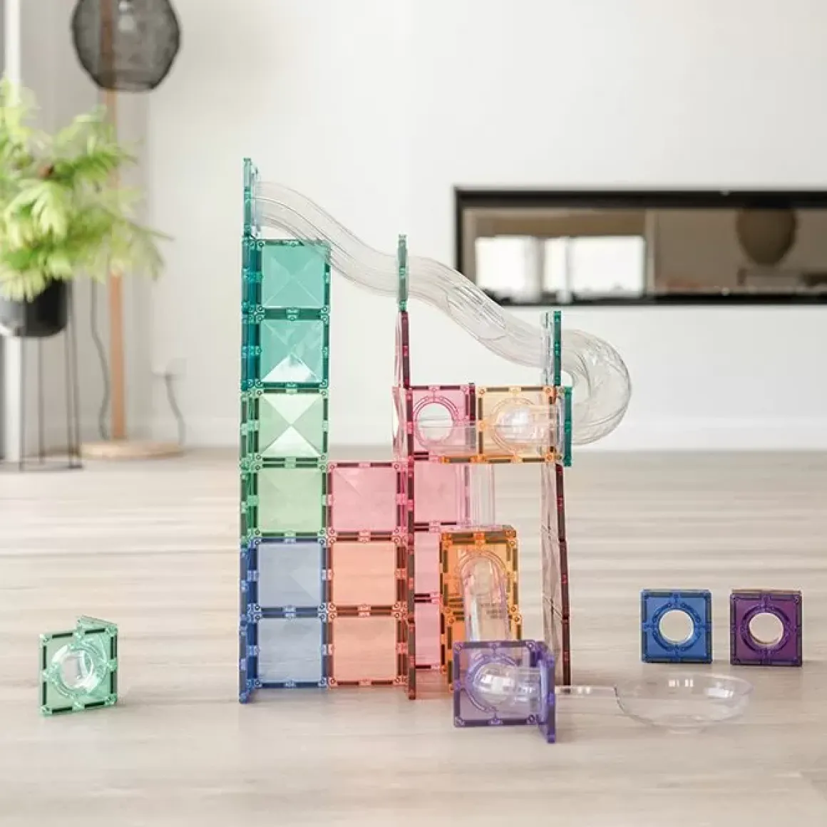 Connetix Tiles Pastel Ball Run Expansion Pack (80St)