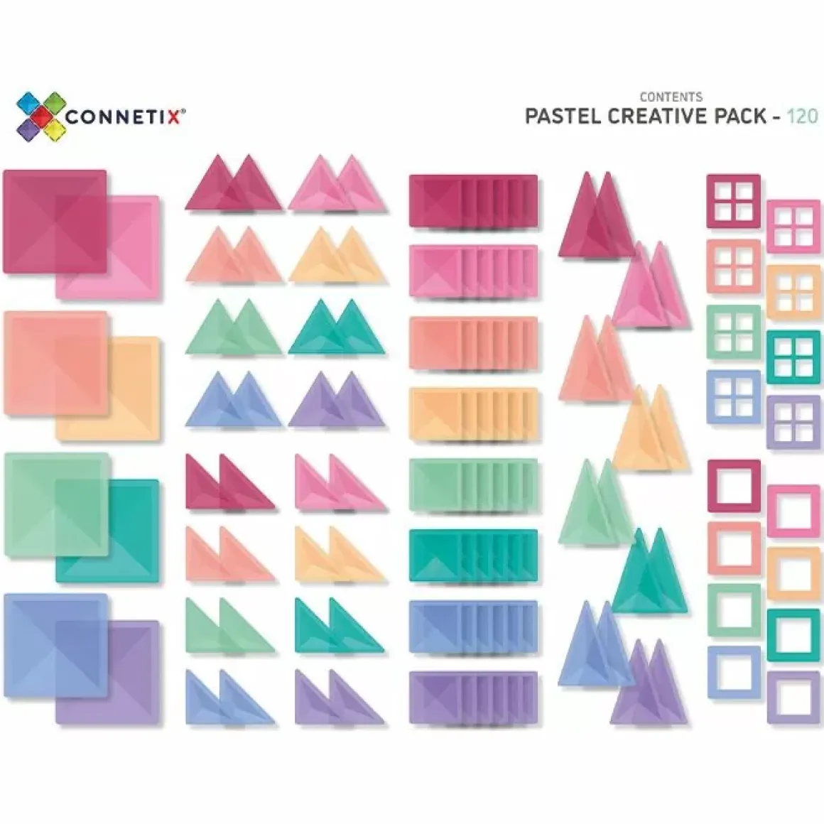 Connetix Tiles Pastel Creative Pack (120St)