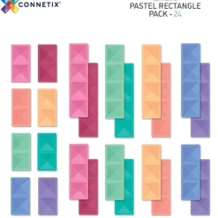 Connetix Tiles Pastel Rectangle Pack (24St)