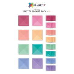 Connetix Tiles Pastel Square Pack (40St)