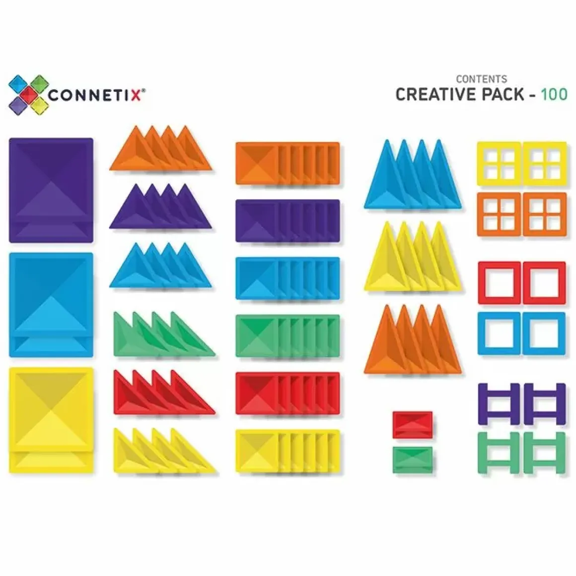 Connetix Tiles Rainbow Creative Pack (100St)