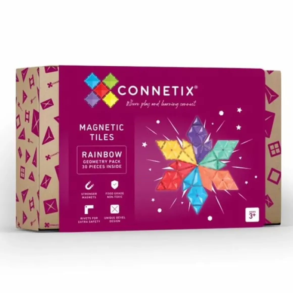Connetix Tiles Rainbow Geometry Pack (30St)