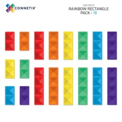 Connetix Tiles Rainbow Rectangle Pack (18St)